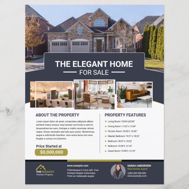 Printable Real Estate Flyer Template (Front)