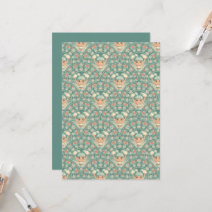 Printable Retro Cheerleader Floral Mandala Scallop Invitation