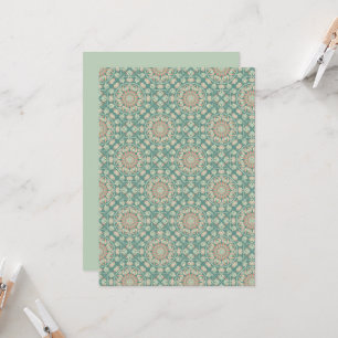 Printable Retro Sage & Sand Ornate Mandala Tile Invitation