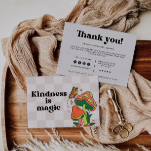 Printable Retro Thank You Card, Business Card