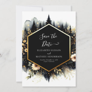 Printable Romance Enchanted Forest Wedding Save The Date