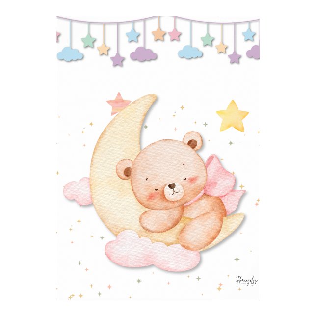 Printable Sleeping Teddy Bear Wall Art  (Printable Sleeping Teddy Bear Wall Art)