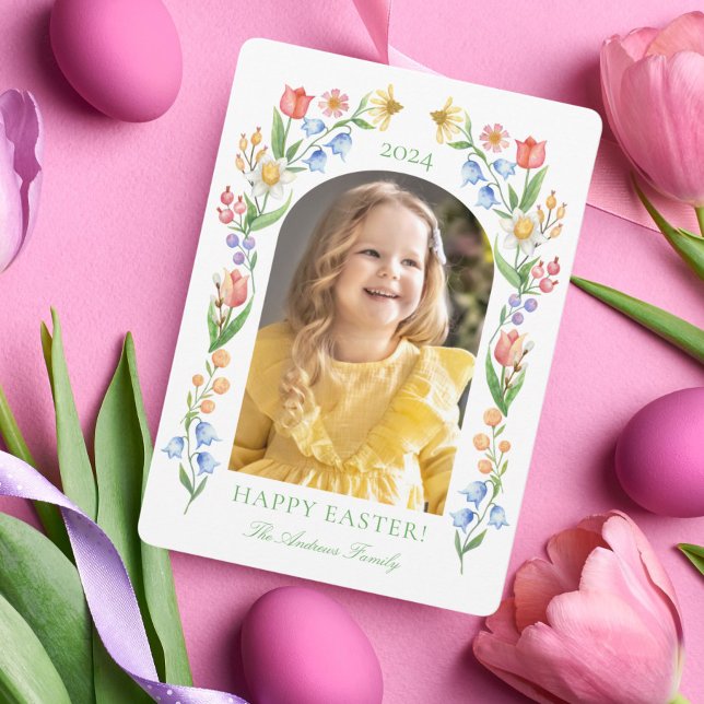 Printable Spring Flora Easter Greeting Invitation (Creator Uploaded)