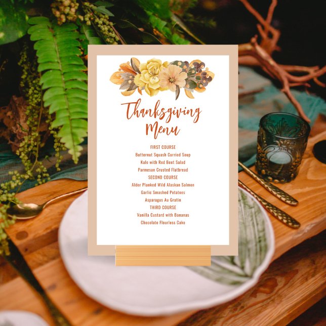 Printable Thanksgiving Menu Invitation (Creator Uploaded)