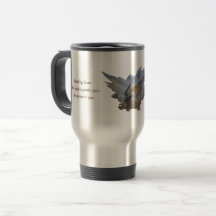 Printable Travel Mug, Gold Angel, Add Names