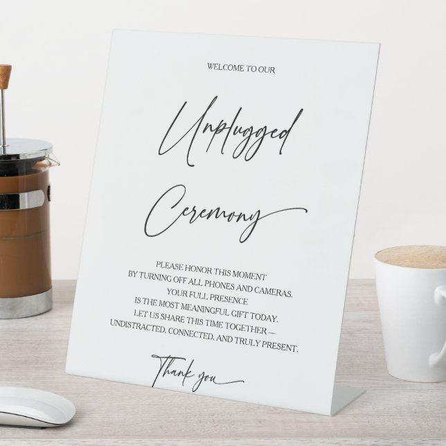 Printable Unplugged Ceremony Acrylic Sign (In SItu)
