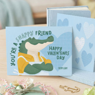 Printable Valentines Day Cards for Kids Alligator