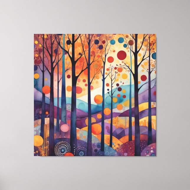 Printable vibrant wall art, art prints, kids room canvas print (Front)