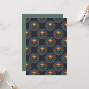 Printable Vintage Wilderness Polka Dot Mandala Invitation