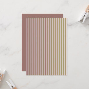 Printable Warm Neutrals Candy Stripe Scrapbooking Invitation