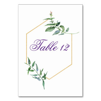Printable Wedding Table Numbers, Rustic Greenery Table Number