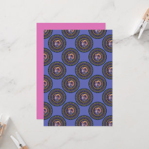 Printable Whimsical Aries Zodiac Polka Dot Mandala Invitation