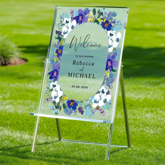printanier violet bleu roux bleu floral mariage ac (Créateur téléchargé)