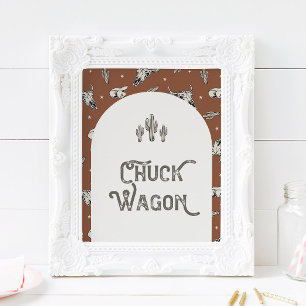 Printed 8x10 Wild West Chuck Wagon Sign
