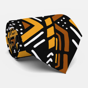 Printed African Bogolan Mud Cloth Tie