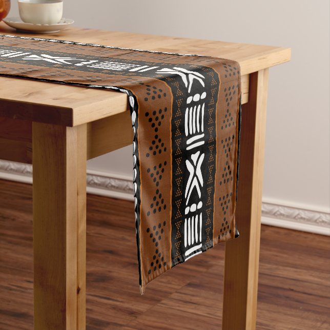 Printed African Bogolan Table Runner (In Situ)