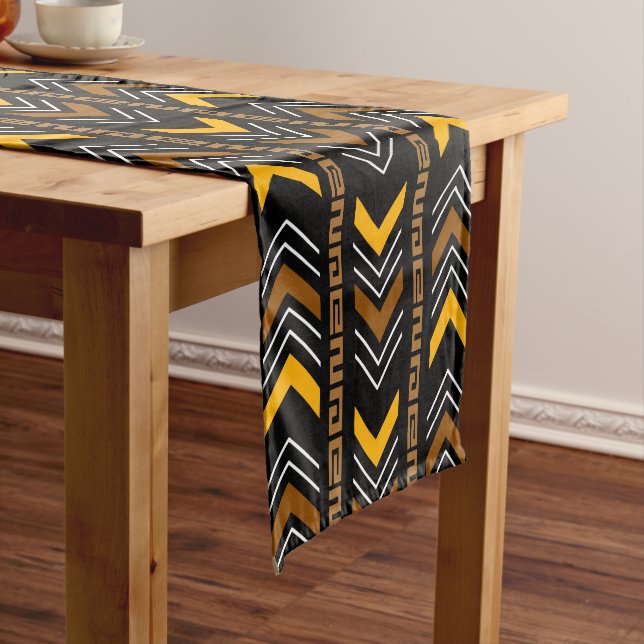 Printed African Bogolan Table Runner (In Situ)