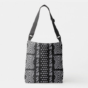 Printed African Mud Cloth Design Tote Bag