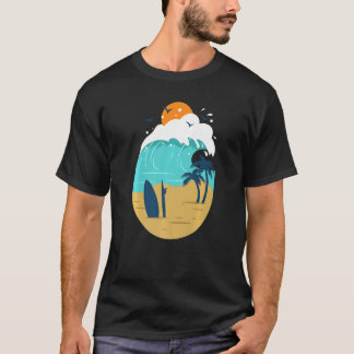 Printed Beach Illustration For Summer Vacay Or Vac T-Shirt