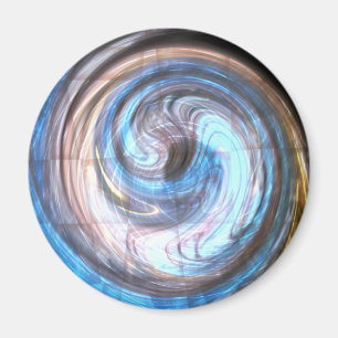 Printed Blue Paua Abstract Art Magnet