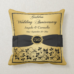 PRINTED BOW 50th Anniversary Double PHOTO Pillow 3