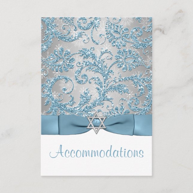 PRINTED Bow - Winter Wonderland Bat Mitzvah Insert (Front)