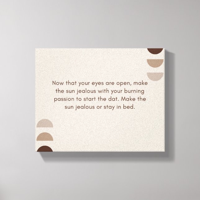 Printed Canvas Design. (Front)