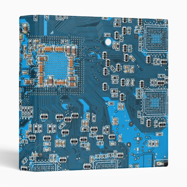 Printed Circuit Assembly PCB Blue Circuit Board Binder (Front/Spine)