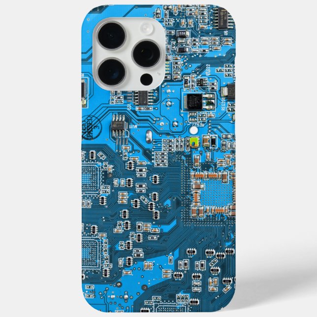 Printed Circuit Assembly PCB Blue Circuit Board Case-Mate iPhone Case (Back)