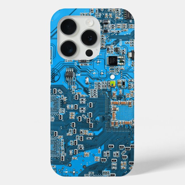 Printed Circuit Assembly PCB Blue Circuit Board Case-Mate iPhone Case (Back)