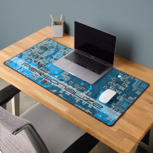 Printed Circuit Assembly PCB Blue Circuit Board Desk Mat