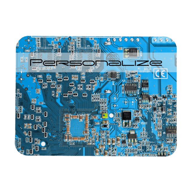 Printed Circuit Assembly PCB Blue Circuit Board Magnet (Horizontal)
