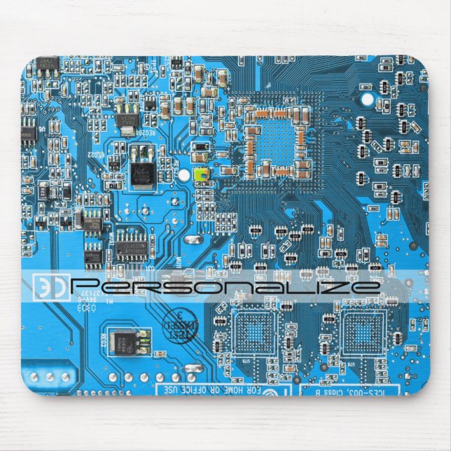 Printed Circuit Assembly PCB Blue Circuit Board Mouse Pad (Front)