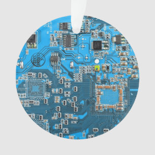 Printed Circuit Assembly PCB Blue Circuit Board Ornament