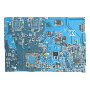 Printed Circuit Assembly PCB Blue Circuit Board Pillowcase