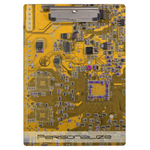 Printed Circuit Assembly PCB Circuit Board Orange Clipboard