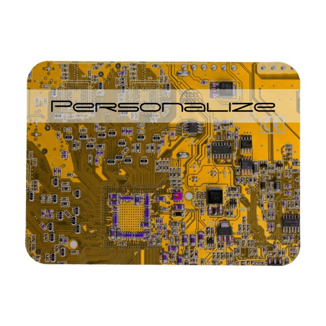 Printed Circuit Assembly PCB Circuit Board Orange Magnet (Horizontal)