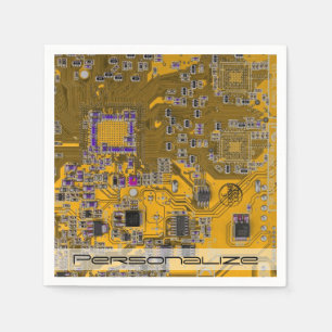Printed Circuit Assembly PCB Circuit Board Orange Napkin