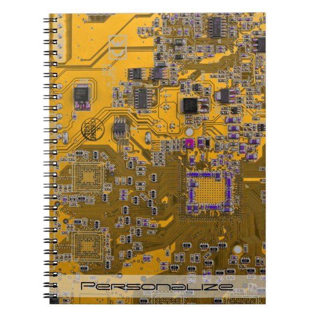 Printed Circuit Assembly PCB Circuit Board Orange Notebook (Front)