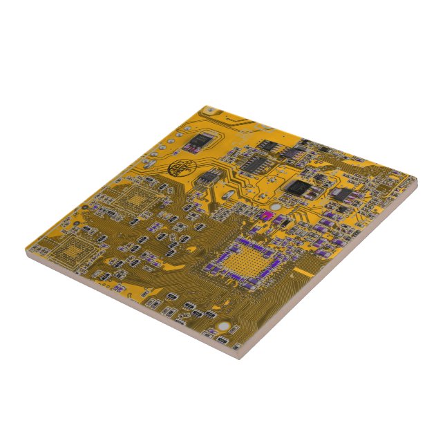 Printed Circuit Assembly PCB Circuit Board Orange Tile (Side)