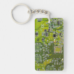 Printed Circuit Assembly PCB Green Circuit Board 2 Keychain