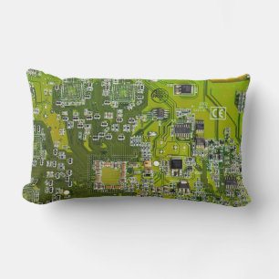 Printed Circuit Assembly PCB Green Circuit Board 2 Lumbar Pillow