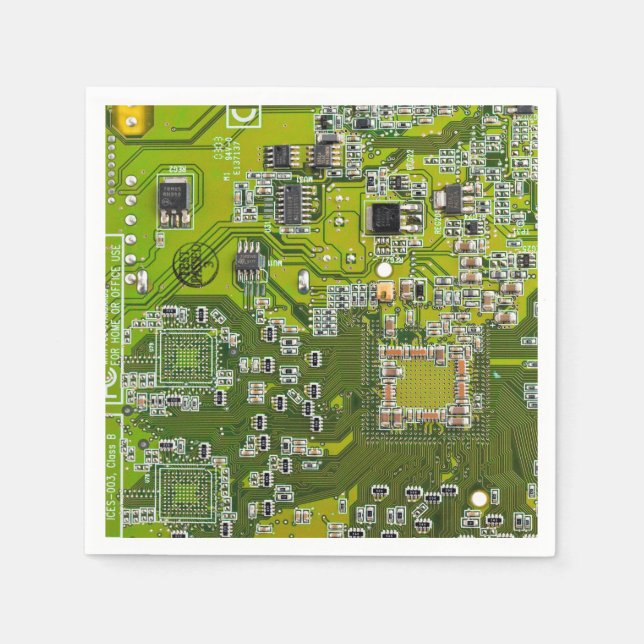 Printed Circuit Assembly PCB Green Circuit Board 2 Napkin (Front)