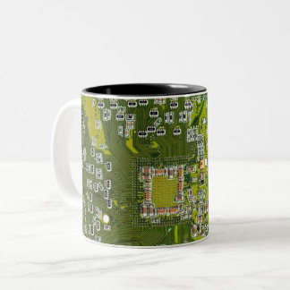 Printed Circuit Assembly PCB Green Circuit Board 2 Two-Tone Coffee Mug