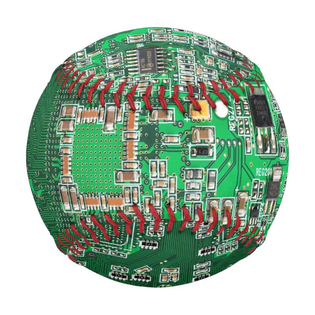 Printed Circuit Assembly PCB Green Circuit Board Baseball (Front)