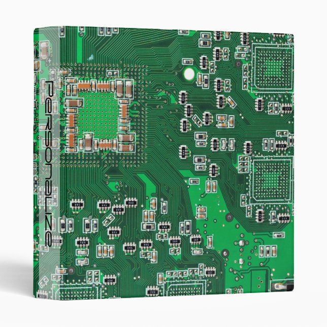 Printed Circuit Assembly PCB Green Circuit Board Binder (Front/Spine)