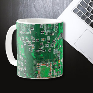 Printed Circuit Assembly PCB Green Circuit Board Coffee Mug