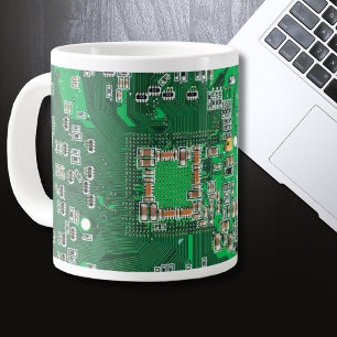 Printed Circuit Assembly PCB Green Circuit Board Large Coffee Mug
