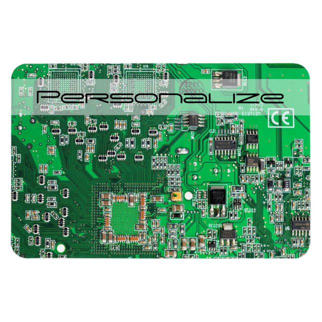 Printed Circuit Assembly PCB Green Circuit Board Magnet (Horizontal)