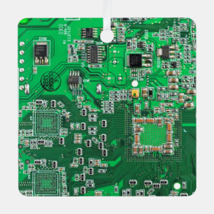 Printed Circuit Assembly PCB Green Circuit Board Metal Ornament